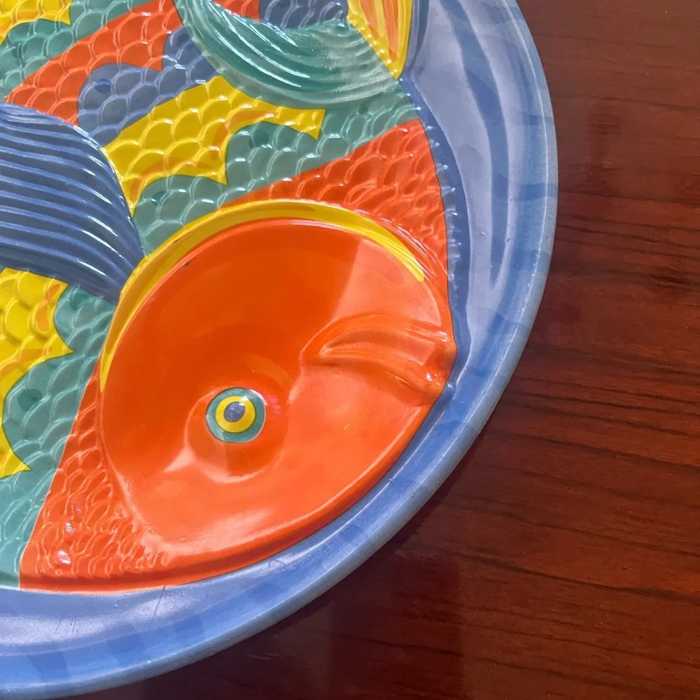 Colorful Fish-Shaped platter/ Firm Price